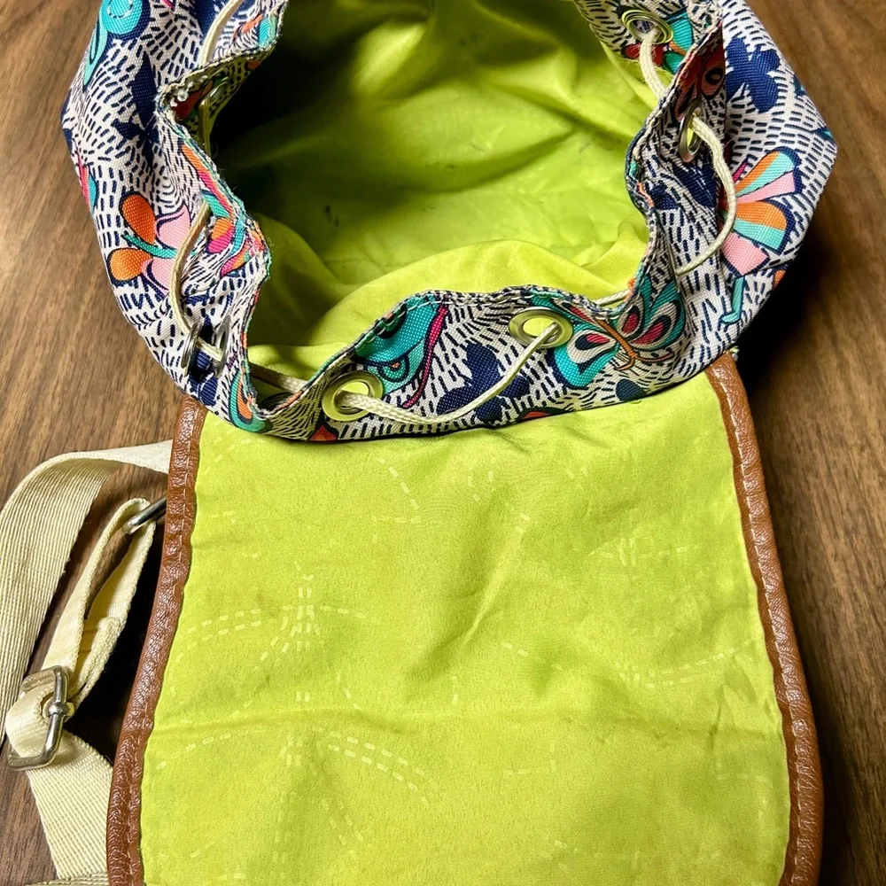 Lily Bloom Printed‎ Crossbody with Lotus Emblem